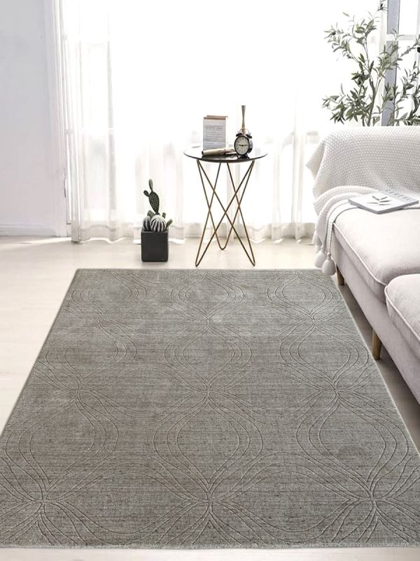 Carpetmantra Beige Plain Carpet 4.7ft X 5.5ft