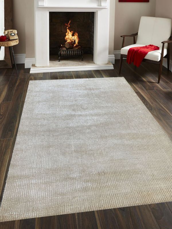 Carpetmantra Plain White Carpet 4ft X 6ft