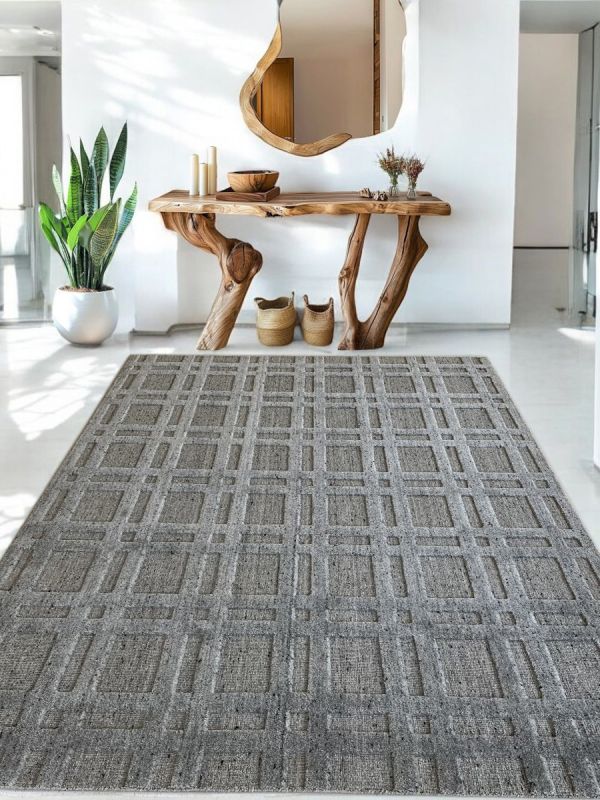 Carpetmantra Grey Plain Carpet 5.7ft x 8.0ft