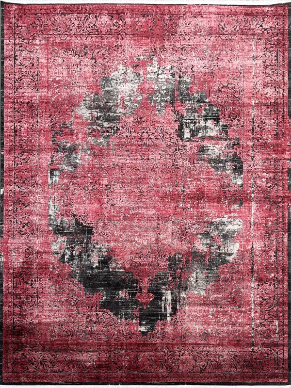 Carpetmantra Rust Abstract Carpet 5.1ft X 7.6ft