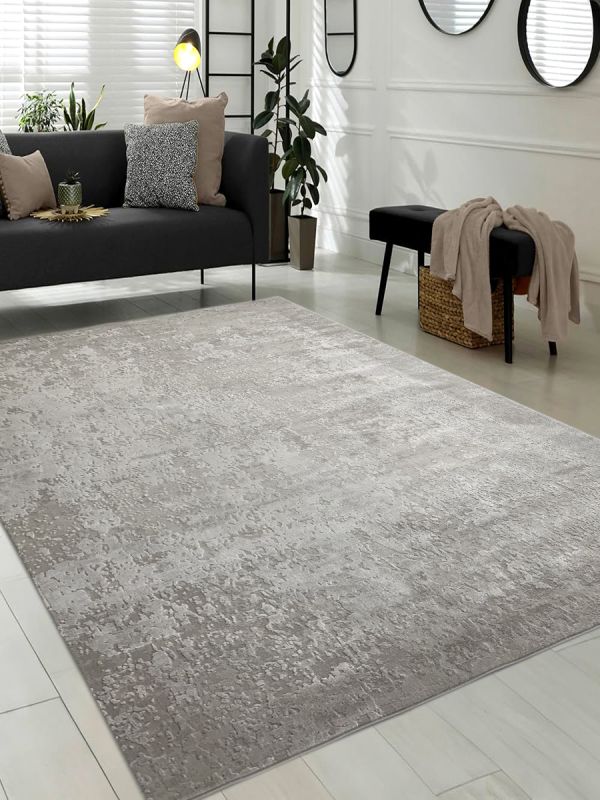 Carpetmantra Beige Abstract Self Design Carpet 8ft X 10ft