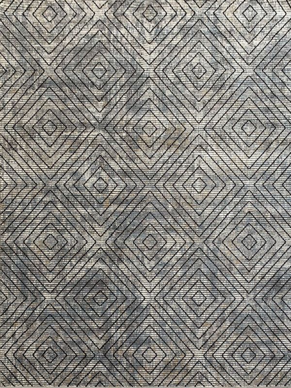 Carpetmantra Grey Modern Carpet 8ft X 10ft 