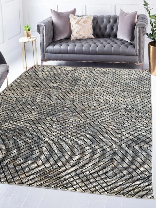 Carpetmantra Grey Modern Carpet 8ft X 10ft