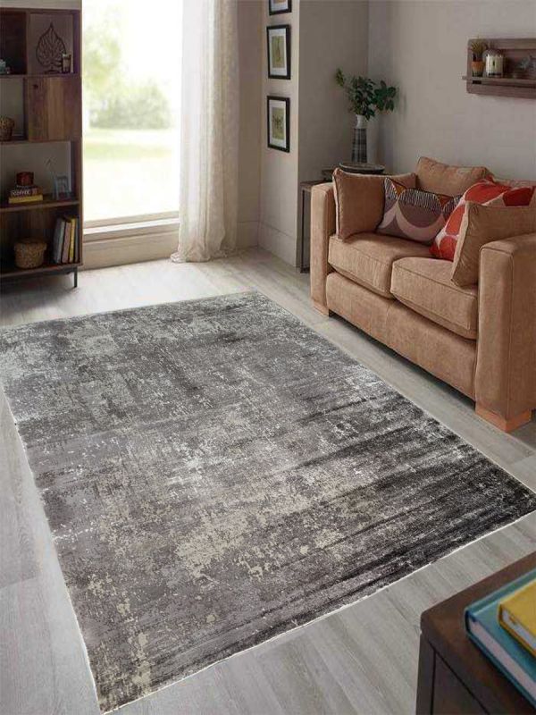 Carpetmantra Brown Green Abstract 100% Banana Silk Carpet 8.0ft  X 10.0ft