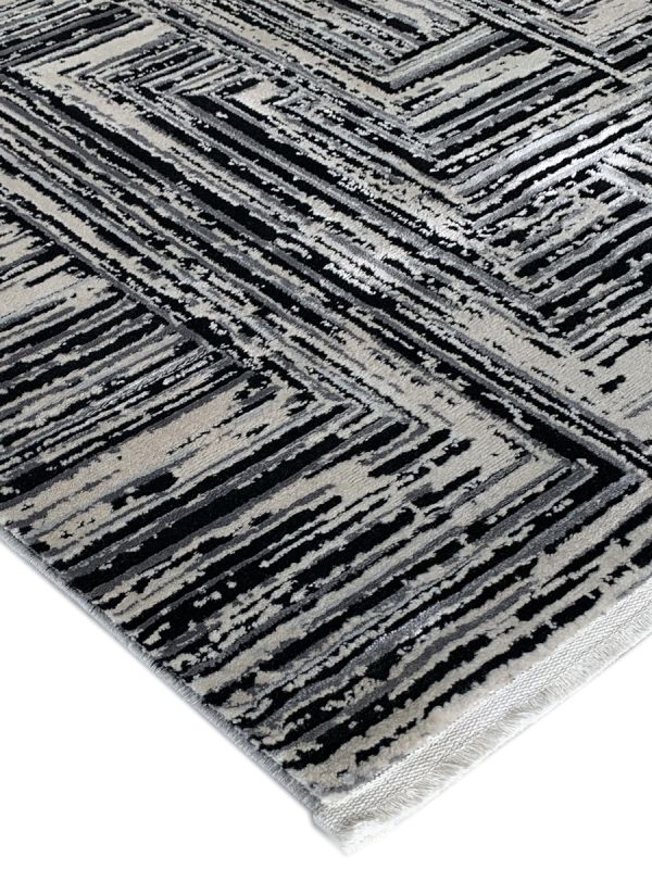 Carpetmantra Black modarn Carpet 6.6ft X 9.9ft