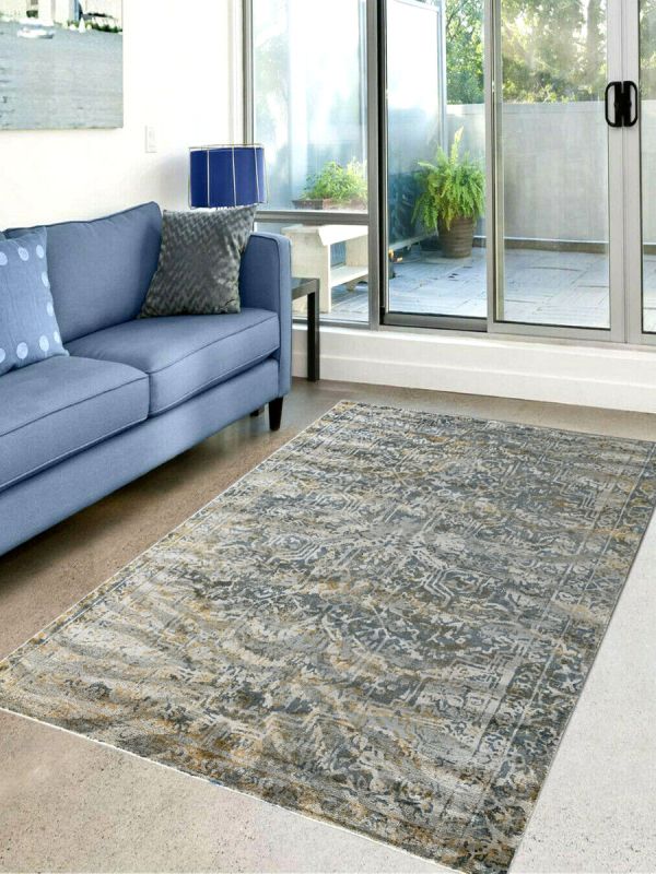 Carpetmantra Multi Modern 100% Viscose Carpet 5.1ft X 7.4ft