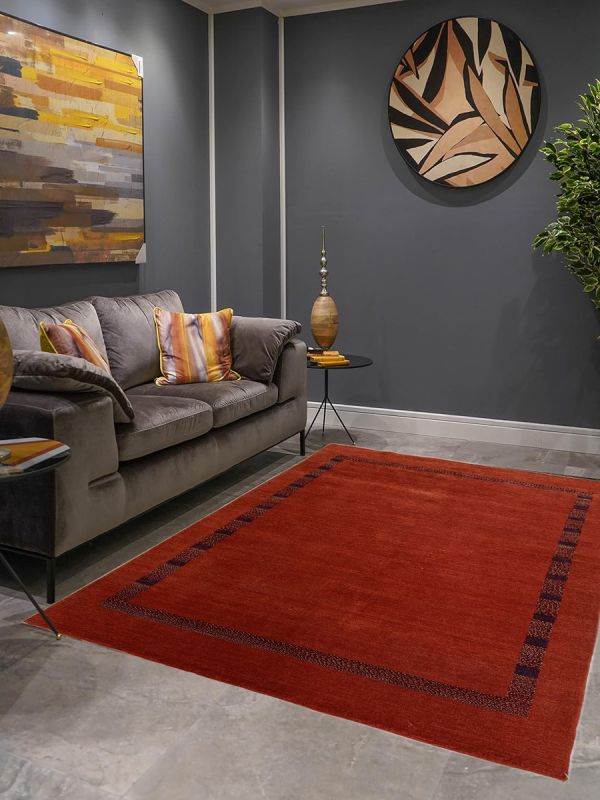 Carpetmantra Hand Knotted Gabbeh Carpet 5.7ft X 7.10ft