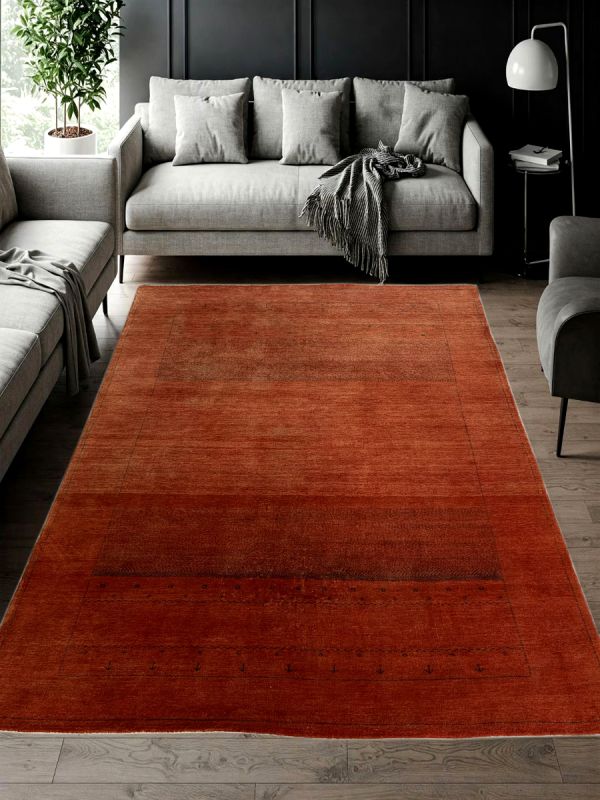 Carpetmantra Hand Knotted Gabbeh Carpet 5.4ft X 8.0ft