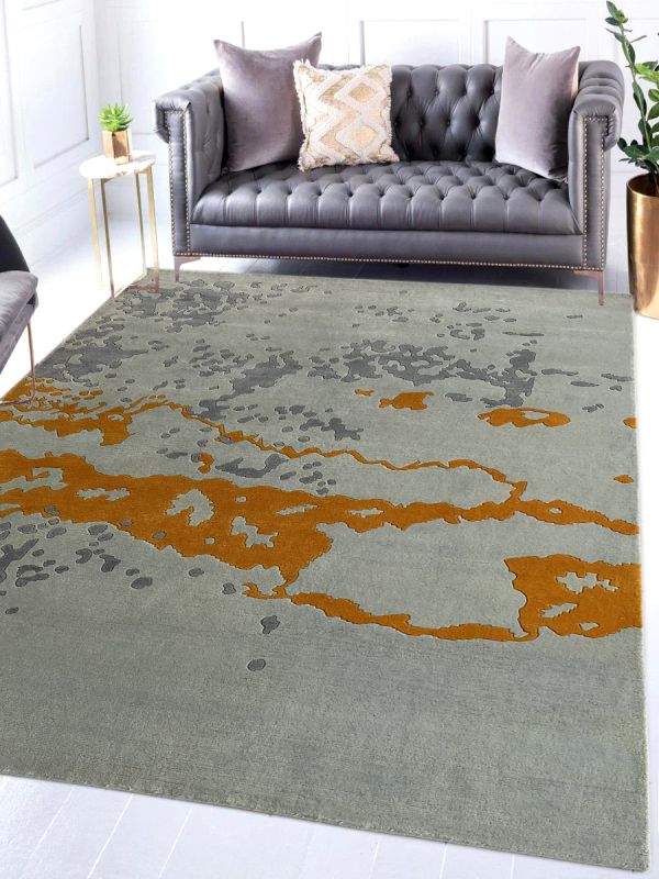 Carpetmantra Hand knotted Designer Multi Carpet 6ftx9ft