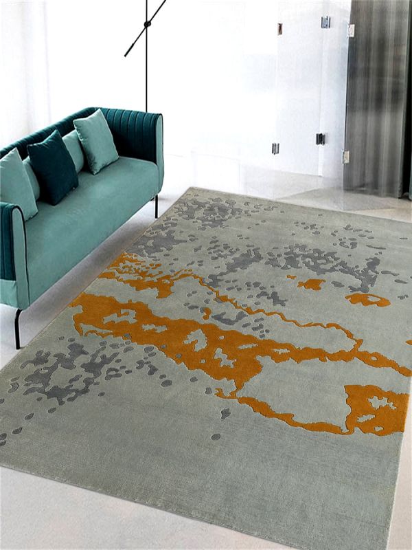 Carpetmantra Hand knotted Designer Multi Carpet 6ftx9ft