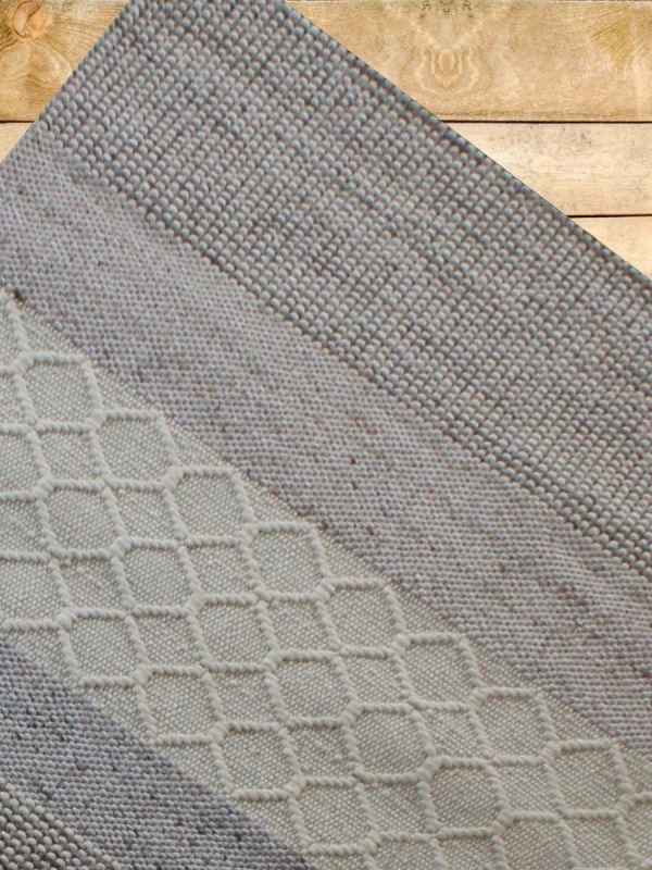 Carpetmantra Hand Woven Natural Grey Carpet 5ft X 8ft 