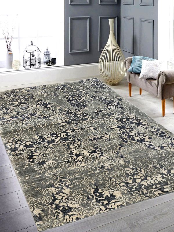 Carpetmantra Hand knotted Bambo Silk Designer Carpet 5.7ftx7.10ft