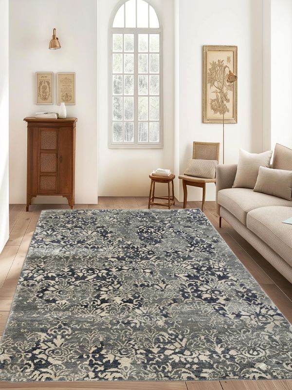 Carpetmantra Hand knotted Bambo Silk Designer Carpet 5.7ftx7.10ft