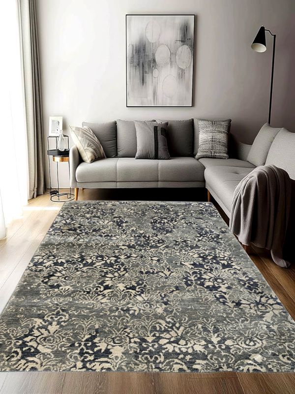 Carpetmantra Hand knotted Bambo Silk Designer Carpet 5.7ftx7.10ft