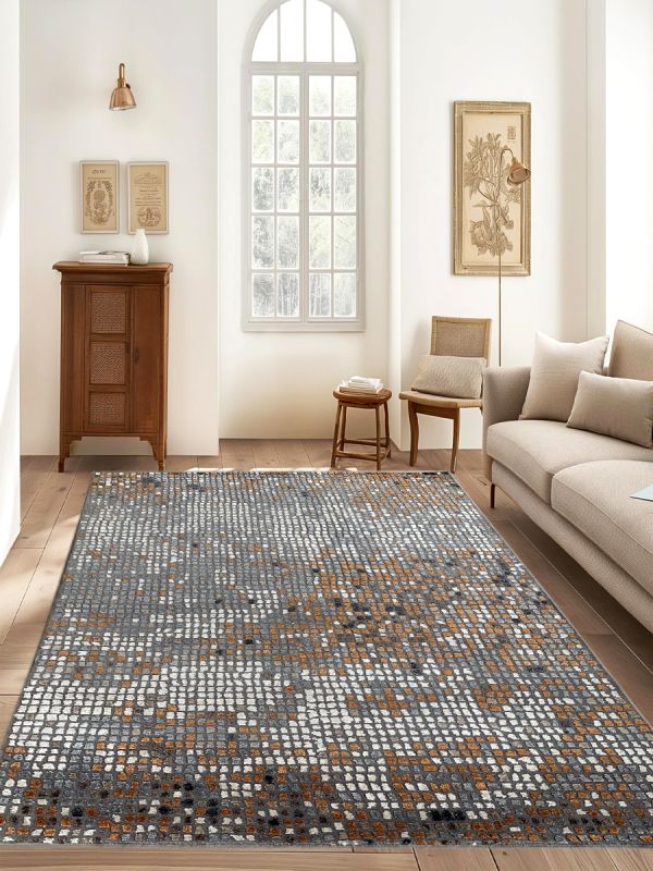 Carpetmantra Hand knotted Bamboo Silk Multi Designer Carpet 5.0ftx7.0ft