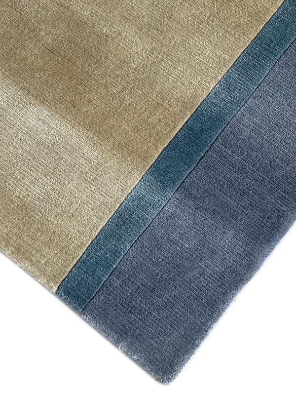 Carpetmantra Hand knotted Designer Bamboo Silk Beige Carpet 5.3ft X 6.10ft