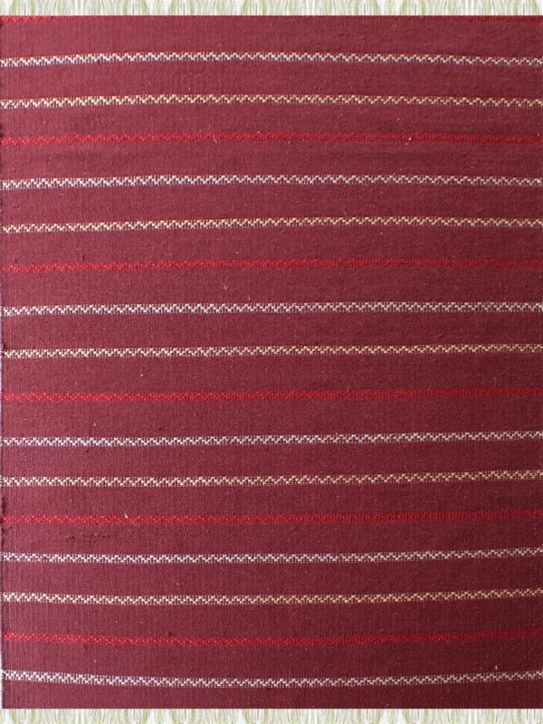 Carpetmantra Flatweave Durrie Red Carpet 4.6ft x 6.6ft