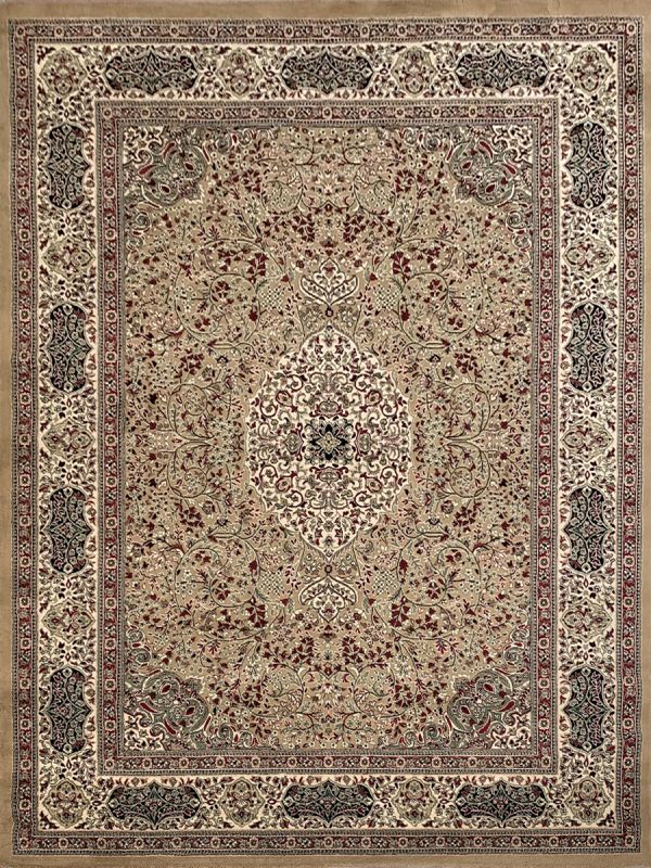 Carpetmantra Persian Beige Floral Carpet