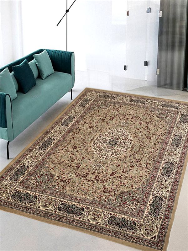 Carpetmantra Persian Beige Floral Carpet