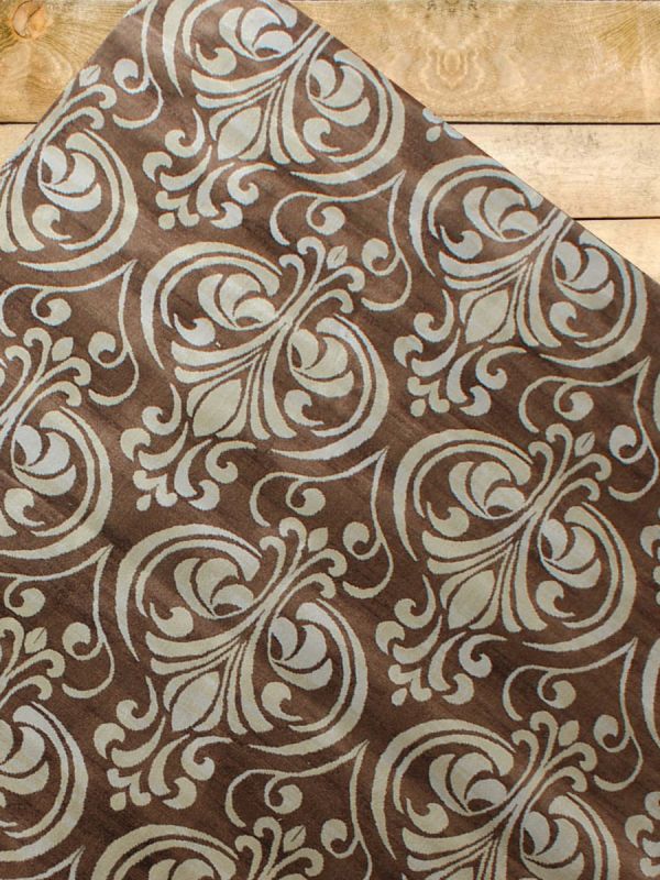 Carpetmantra Brown Floral Carpet 5.3ft X 7.7ft
