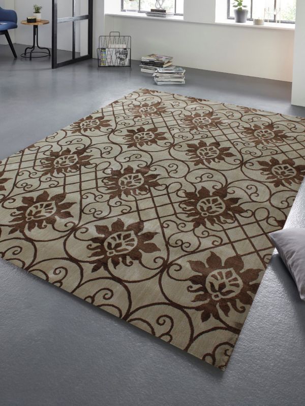 Carpetmantra Floral Modern Carpet 5.3ft X 7.7ft