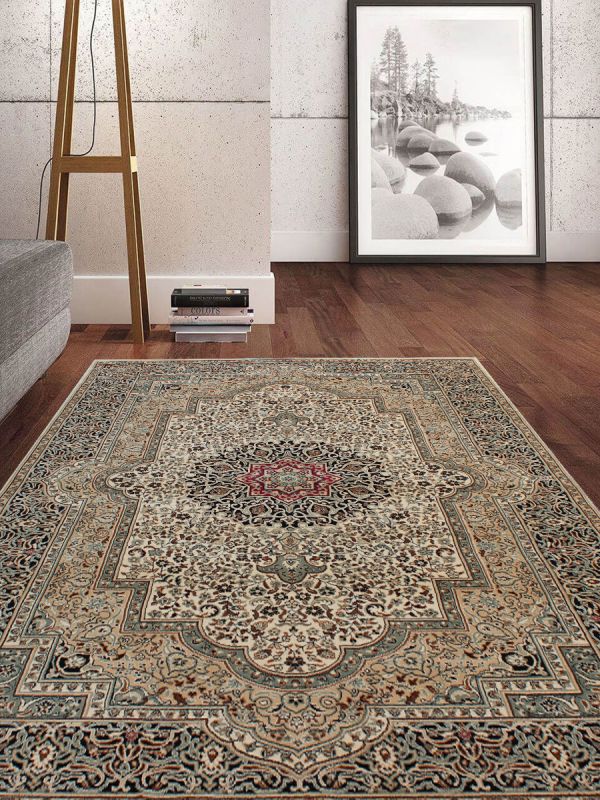 Carpetmantra Persian Beige Traditional Carpet 6ft X 9ft 