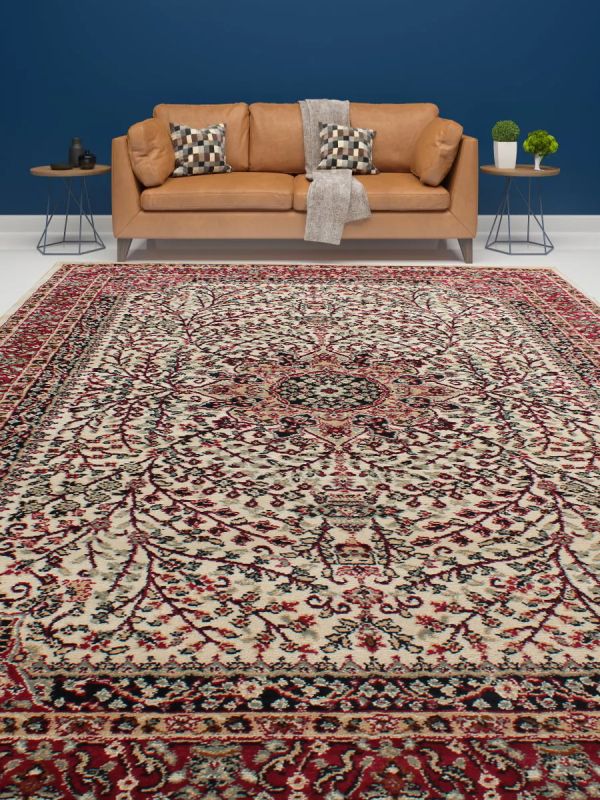 Carpetmantra Persian Beige Floral Carpet 