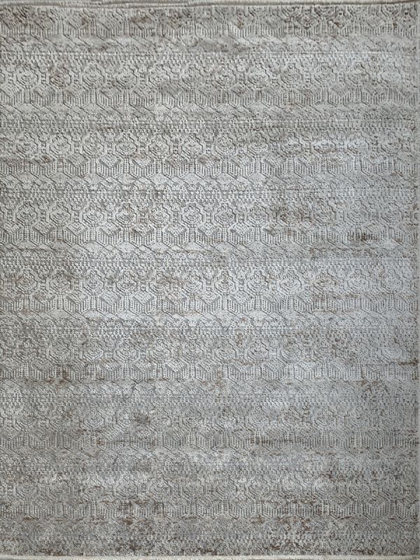 Carpetmantra Beige Color Super Fine Quality Modern Design Material Wool Viscose Mix Carpet