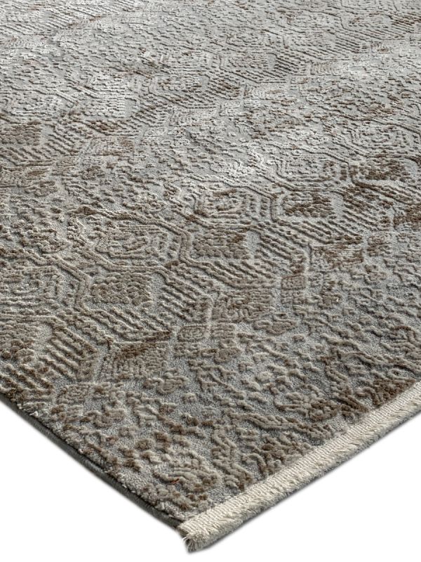 Carpetmantra Beige Color Super Fine Quality Modern Design Material Wool Viscose Mix Carpet