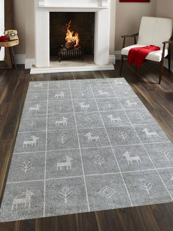 Carpetmantra  Handknotted Moraccan Grey Carpet 5.4ft X 7.8ft 