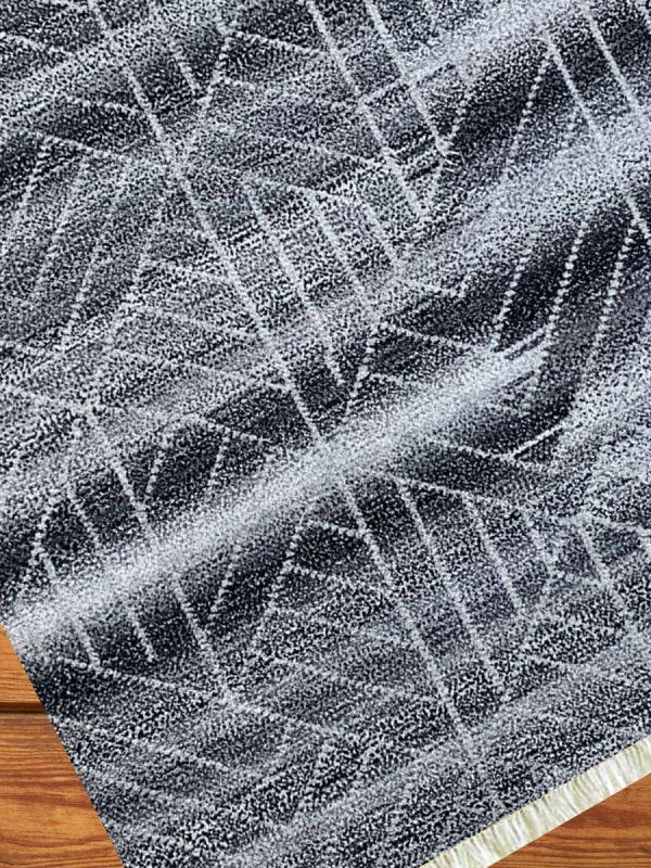 Carpetmantra Bamboo Silk Handmade Black Carpet 5.6ft X 7.8ft