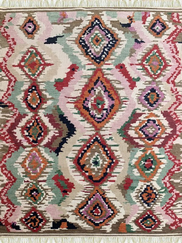 Carpetmantra Handknotted Transitional Multi Carpet 5.5ft X 7.7ft 
