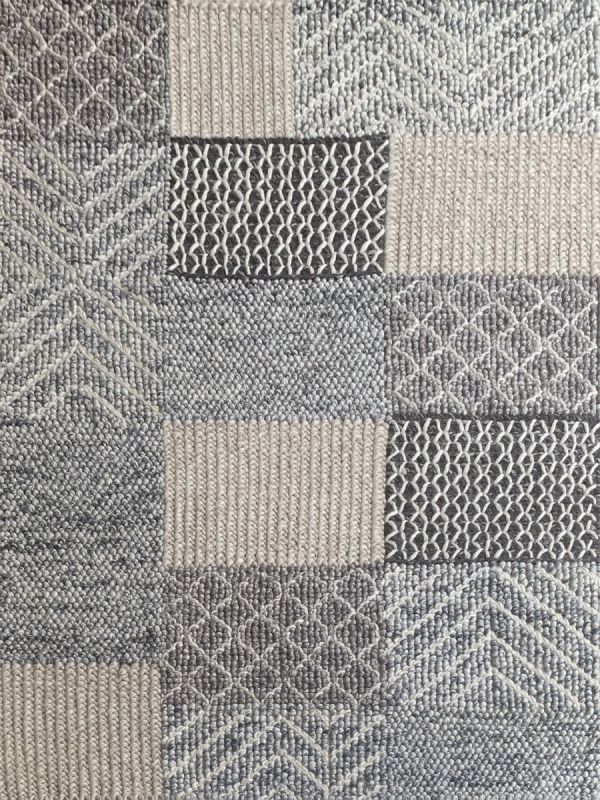 Carpetmantra Hand Woven Natural Grey Carpet 4.6ft X 6.6ft