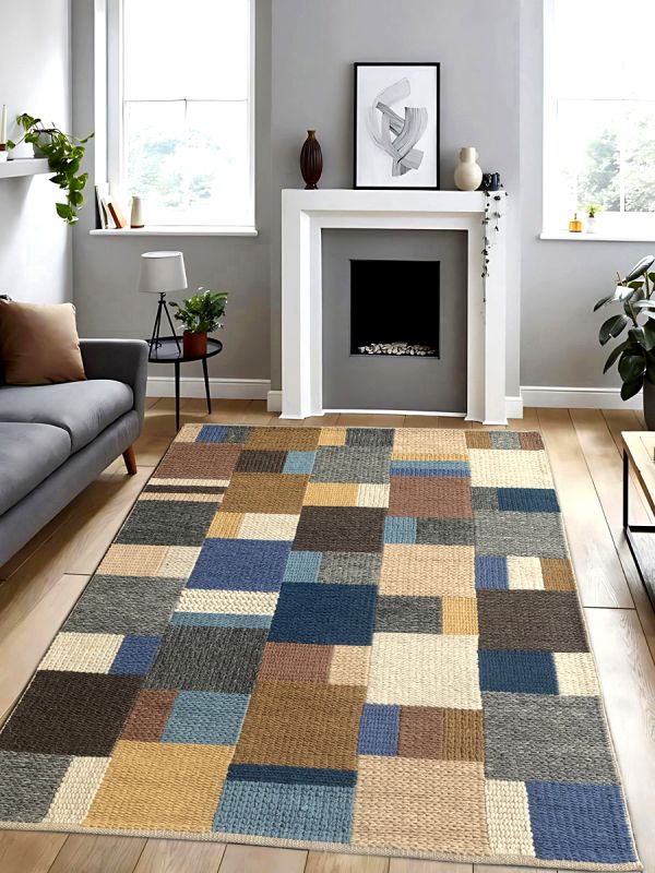 Carpetmantra Hand Woven Multi Carpet 4.6ft X 6.6ft
