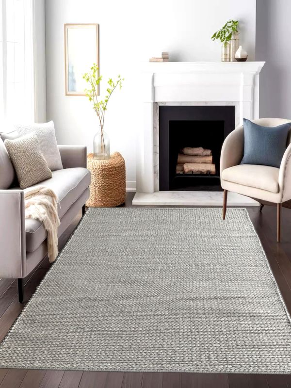Carpetmantra Hand Woven Beige Braided Carpet 4.0ft X 6.0ft