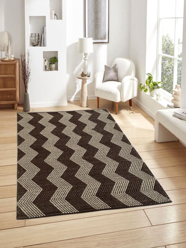 Carpetmantra Hand Woven Chocolate Carpet 4.0ft X 6.0ft