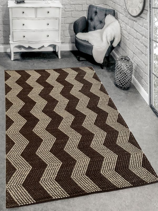 Carpetmantra Hand Woven Chocolate Carpet 4.0ft X 6.0ft