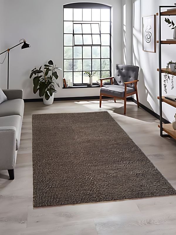 Carpetmantra Hand Woven brown Carpet 5.7ft X 7.10ft