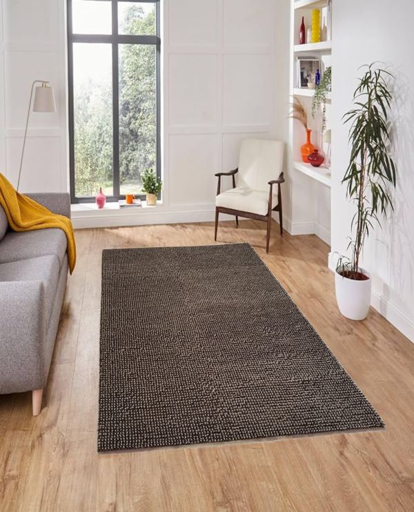 Carpetmantra Hand Woven brown Carpet 5.7ft X 7.10ft