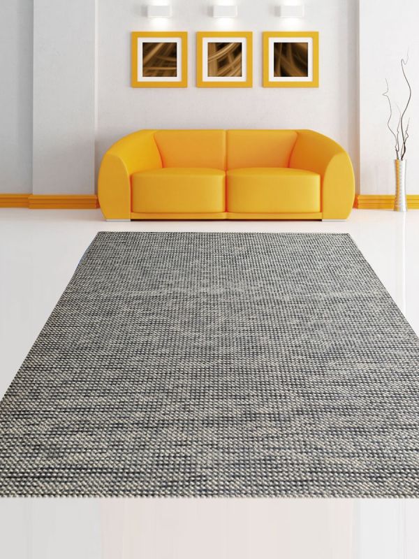 Carpetmantra Hand Woven Grey Carpet 5.7ft X 7.10f