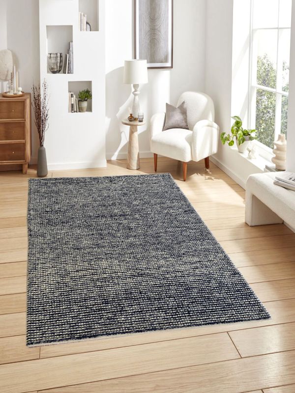 Carpetmantra Hand Woven Grey Carpet 5.0ft X 7.0ft