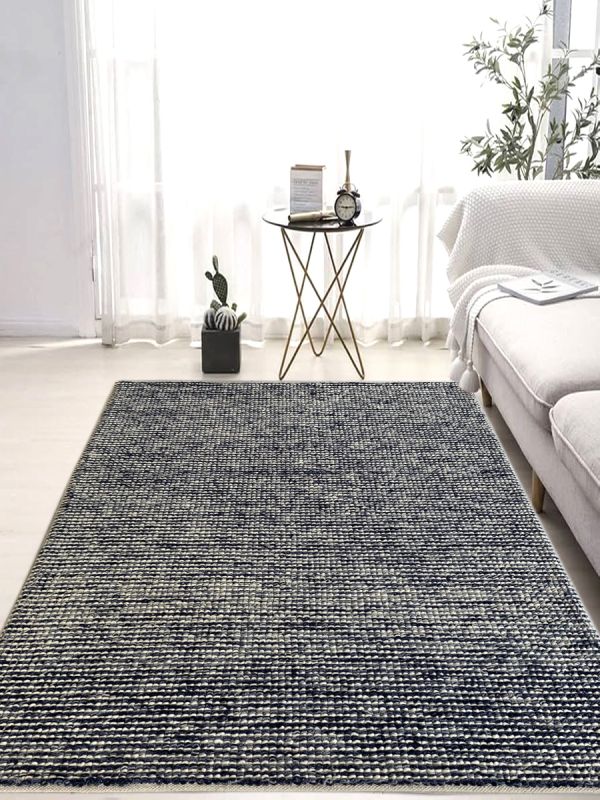 Carpetmantra Hand Woven Grey Carpet 5.0ft X 7.0ft