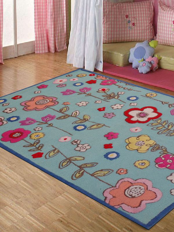 Carpet Mantra Turquoise Kids carpet 5ft x8ft 