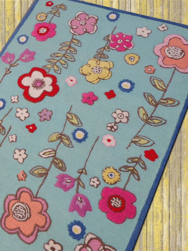 Carpet Mantra Turquoise Kids carpet 5ft x8ft 