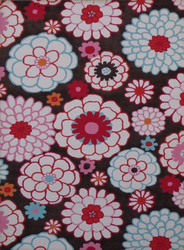 Carpet Mantra Floral Chocolate Multi carpet 5ft x 8ft 