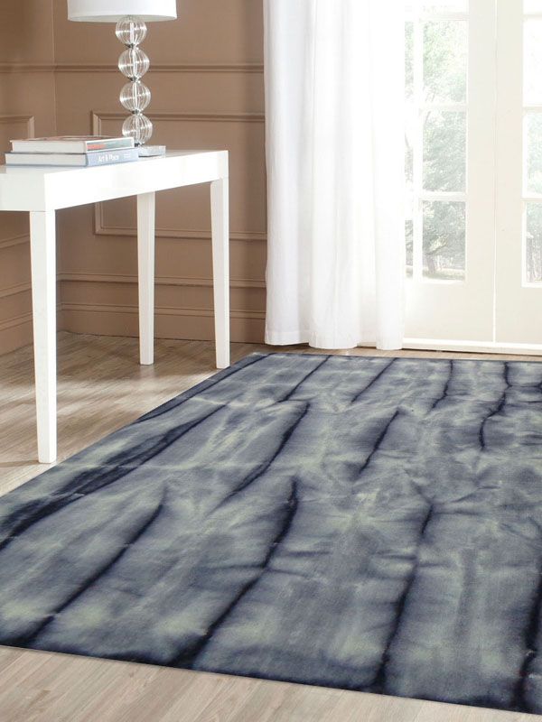 Carpet Mantra Blue Abstract Carpet 3.9ft X 5.6ft