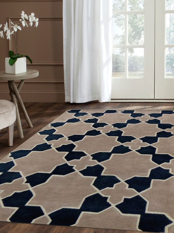 Carpet Mantra Grey Geomentrical carpet 5.3ft x 7.7ft  
