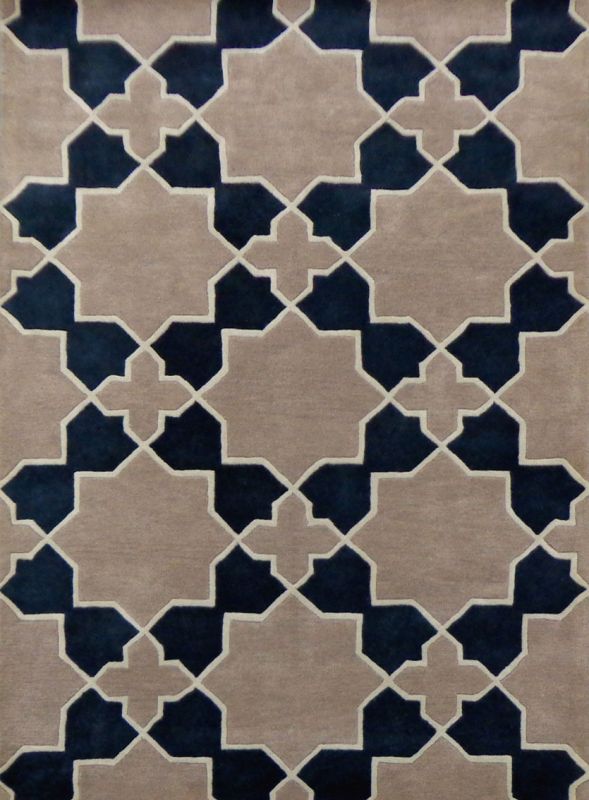 Carpet Mantra Grey Geomentrical carpet 5.3ft x 7.7ft  