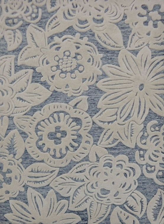 Carpet Mantra Grey Floral carpet 3.11ft x 5.8ft  