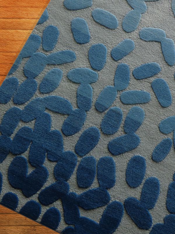 Carpet Mantra Blue modern Carpet 4.6ft x 6.6ft  